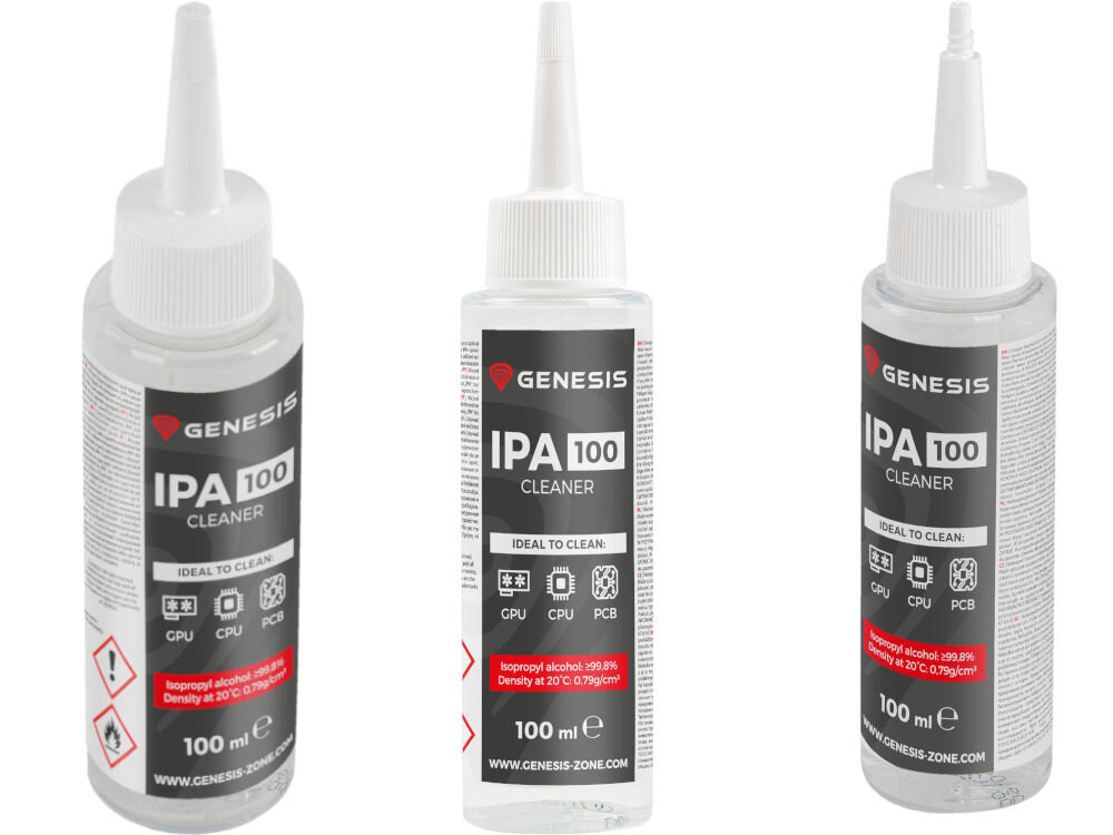 Płyn do odtłuszczania NATEC Genesis Ipa 100 Cleaner Alkohol izopropylowy 100 ml
warunki przchowywania: sczelnie zamnięte opakowanie, suche i dobrze wentylowane miejsce, miejsce chronione przed źródłami ciepła, zapłonem i promieniowaniem słonecznym,
przechowywać w temperaturze nie przekraczającej 30°C
3x produkt na białym tle