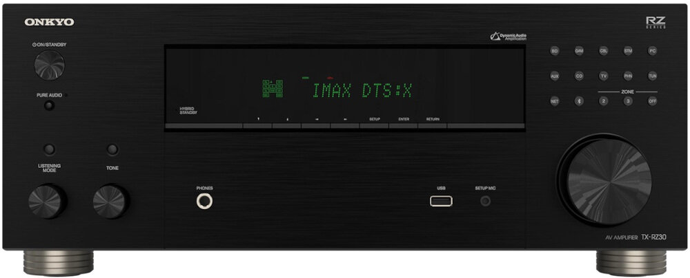 Amplituner ONKYO TX-RZ30 - Współpraca z Sonos i bezprzewodowy streaming, przód amplitunera