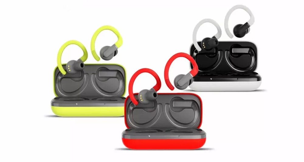 Słuchawki dokanałowe CANYON OnRun 11 - trzy kolory - czerwone, biale i zielone - design komfort lekkość dźwięk jakość wrażenia słuchowe ergonomia lekkość sport aktywność podróże czas pracy działanie akumulator