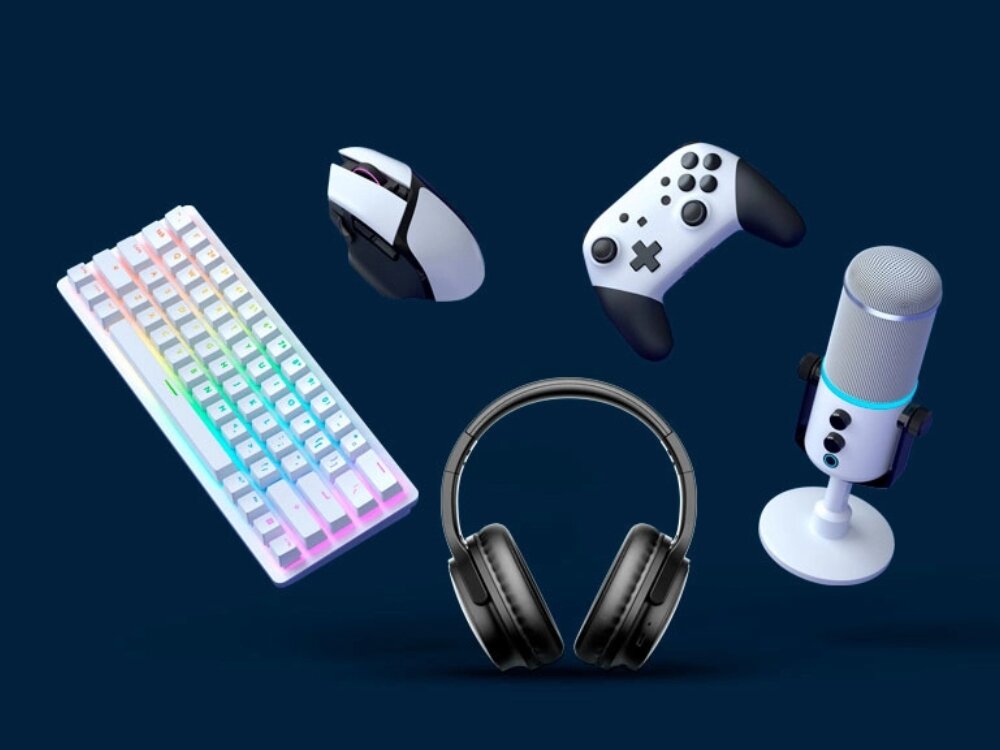 Słuchawki nauszne CANYON OnRiff 4 czarne sluchawki z konsola, klawiatura i mikrofonem w tle, tryb gry, dziwke obraz, dynamika