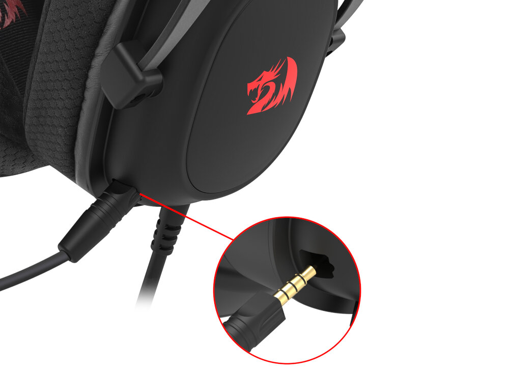 Słuchawki REDRAGON Zeus Lite H510-LT konstrukcja wygoda mikrofon pilot kabel