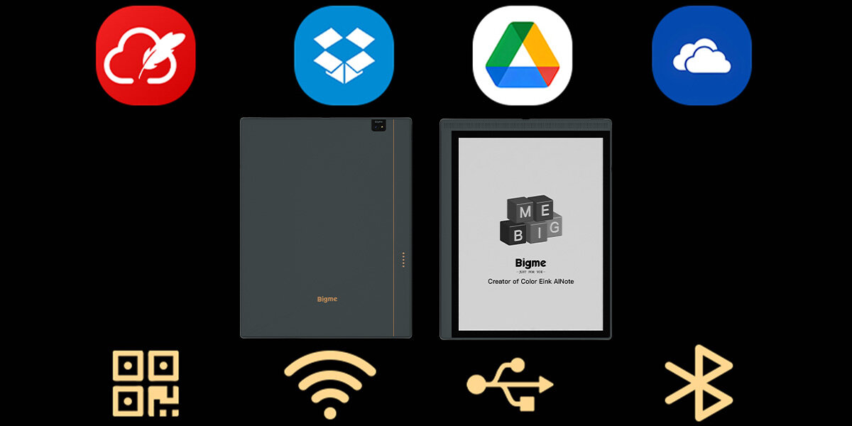 Czytnik Bigme B1051 - czytnik z aplikacjami na tle, ikony, przesyl dane, dropbox, google drive, dropbox, bigme cloud