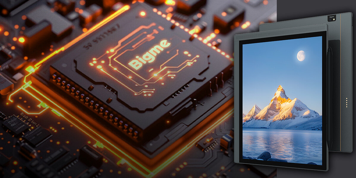 Czytnik Bigme B1051C - wysoka wydajnosc, aplikacja, przelaczanie, bateria, pojemnosc, widok procesora z czytnikiem