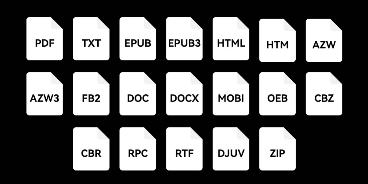 Czytnik Bigme B1051C - czytnik widok formatow, roznorodnosc, 19 formatow