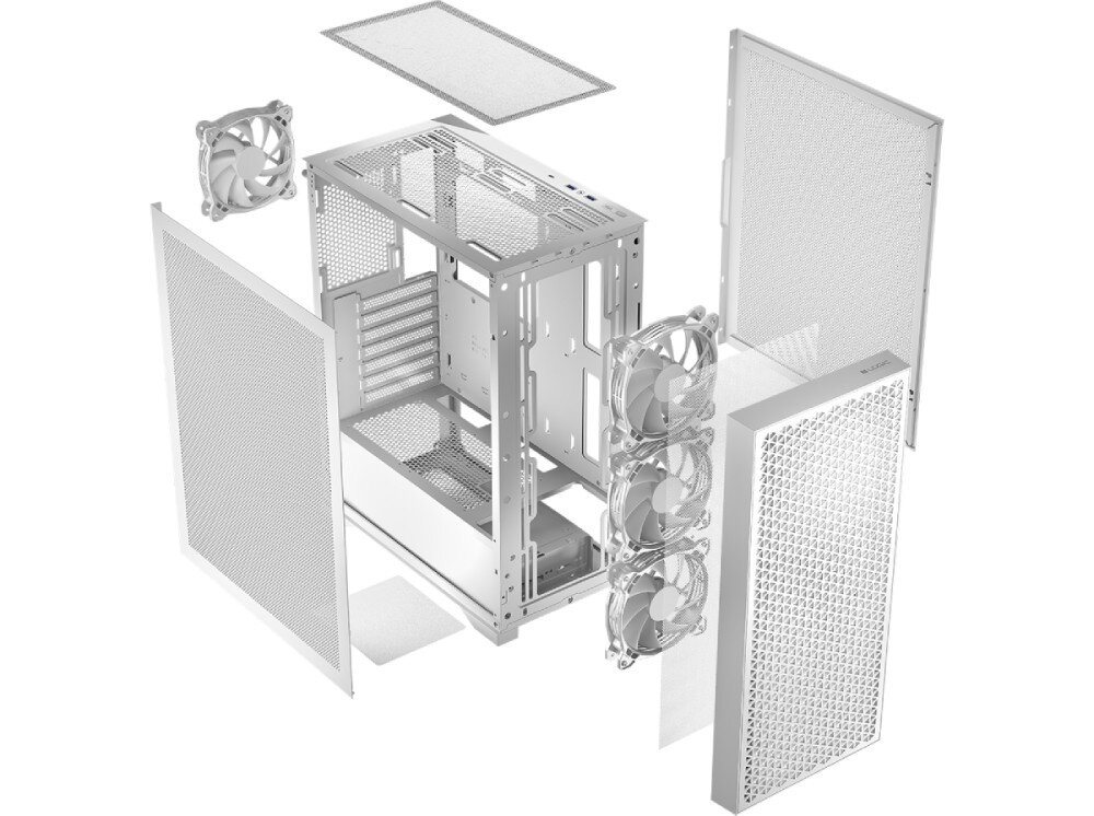 Obudowa LOGIC Dart Pro Midi Rozłożona obudowa komputera z oddzielonymi panelami bocznymi, górnym oraz przednim, kompatybilność, karta graficzna, płyta główna, chłodzenie procesora