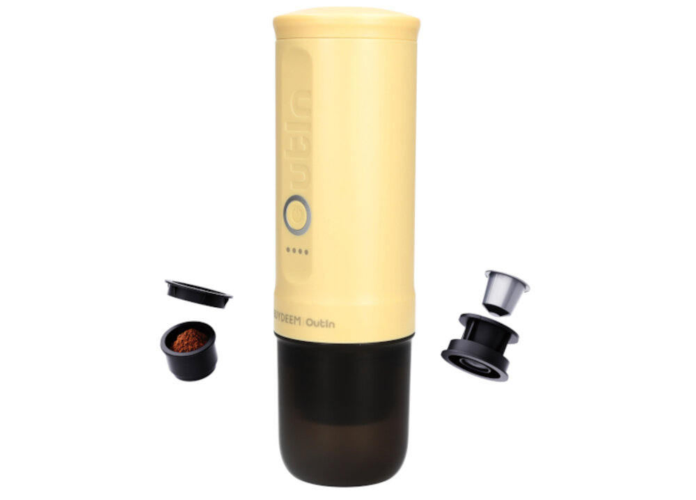 Ekspres BUYDEEM OTEM-01 Żółty Funkcja 2 w 1 kapsułki Nespresso kawa mielona swoboda wybór napój ciśnienie intensywny smak kremowa konsystencja