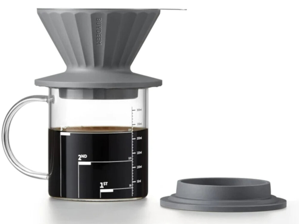 Zaparzacz BUYDEEM CD1024-IG (350 ml) Kompaktowy design wymairy wysokość średnica pojemność kawa herbata