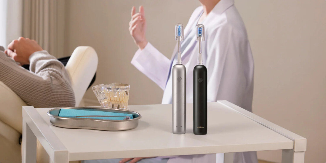 Szczoteczka soniczna DREAME Mova Fresh Pro Srebrny Personalizacja pracy Dziesięć poziomów intensywności trzy tryby delikatny, standardowy oraz wybielanie dopasowanie działanie potrzeby