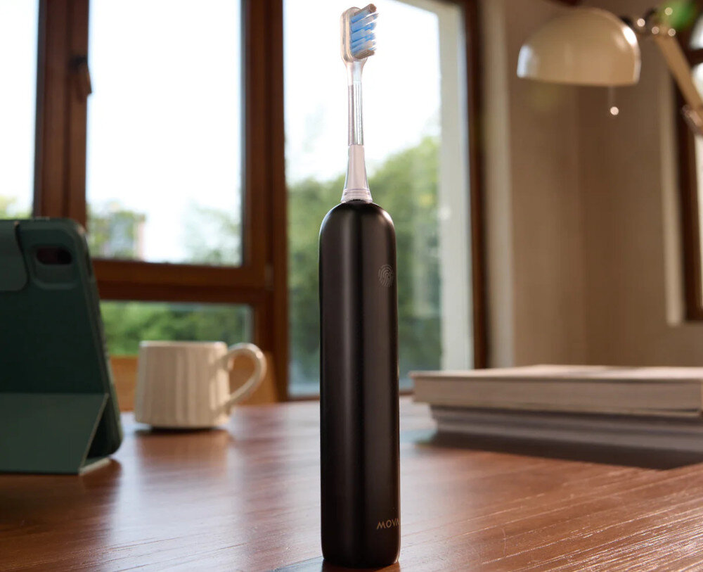 Szczoteczka soniczna DREAME Mova Fresh Pro Srebrny Komfort dzięki timerowi Sygnalizator czasu mycia przypomnienie zmiana stref jama ustna wspiera skuteczność higieny