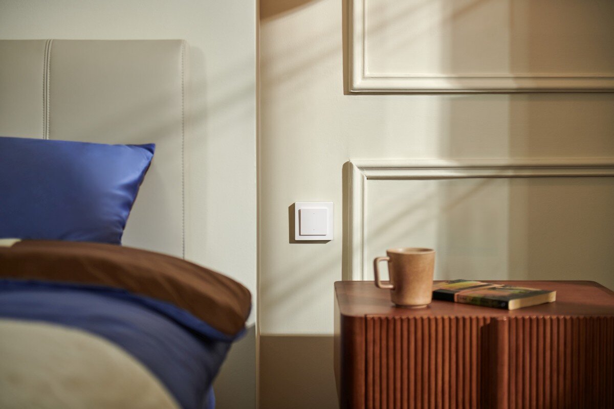 Inteligentny przełącznik AQARA Light Switch H2 EU WS-K08D, sterowanie, przełącznik, Przełącznik zamontowany przy łóżku sypialnianym