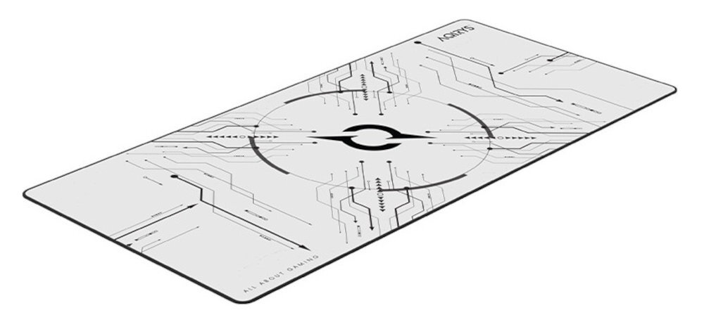Podkładka AQIRYS Gruis 900 × 400 × 3 mm myszy, jak i klawiatury Rozmiar XL - podkładka pod kątem na białym tle