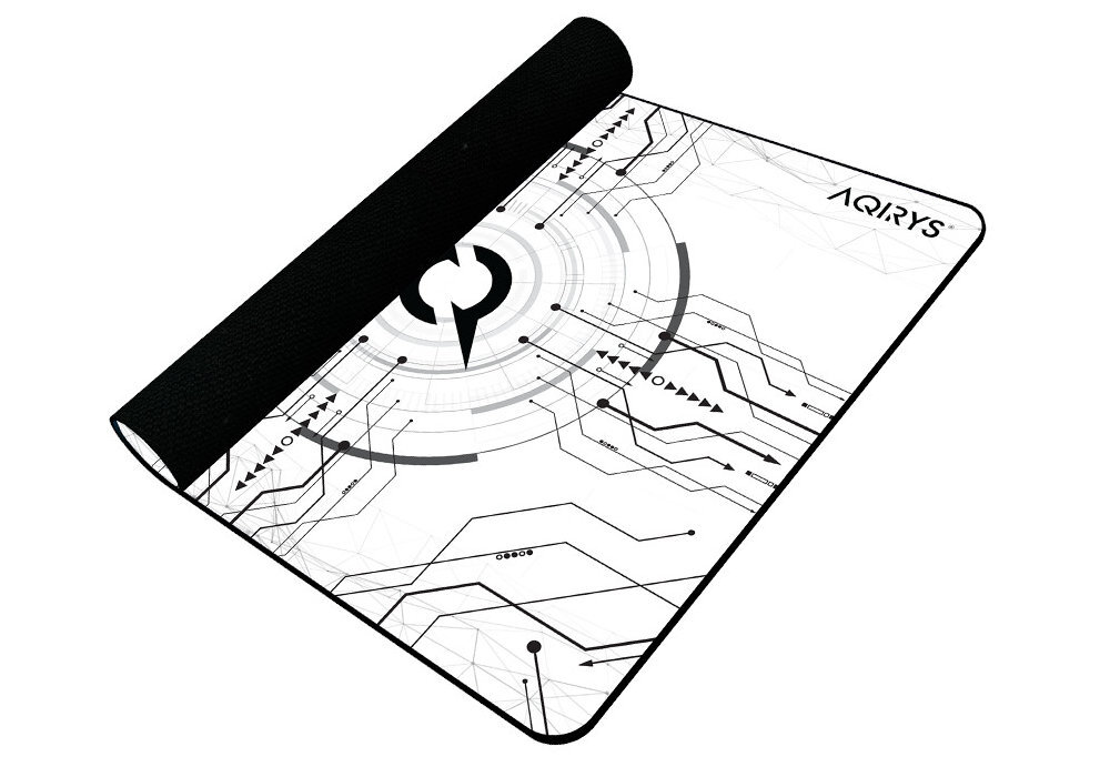 Podkładka AQIRYS Gruis Antypoślizgowa guma na spodzie nie przesuwa się - podkładka w połowie zwinięta na białym tle