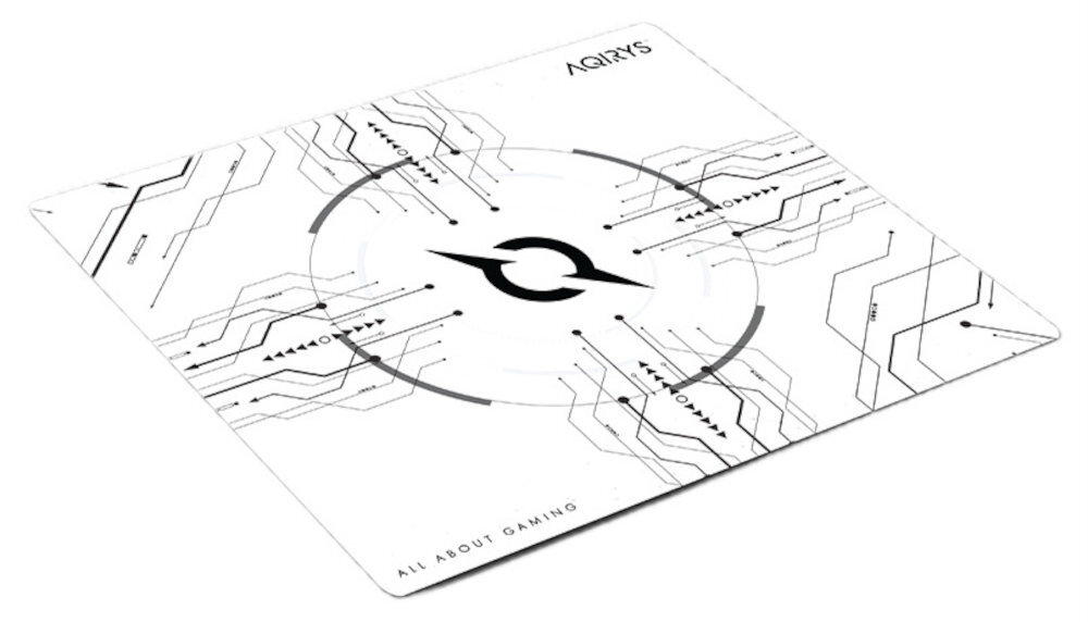 Podkładka AQIRYS Gruis 400 × 450 × 3 mm myszy Rozmiar XL - podkładka pod kątem na białym tle