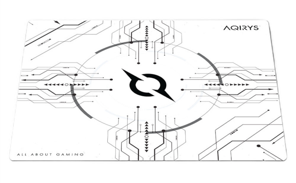 Podkładka AQIRYS Gruis Wodoodporna powłoka zabrudzenia można usunąć wilgotną ściereczką - podkładka od góry pod skosem na białym tle