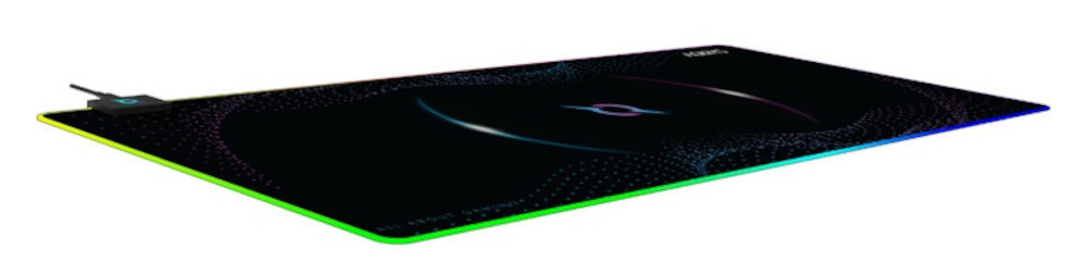 Podkładka AQIRYS Eclipse 900 × 400 × 4 mm myszy, jak i klawiatury Rozmiar XL - podkładka pod kątem na białym tle