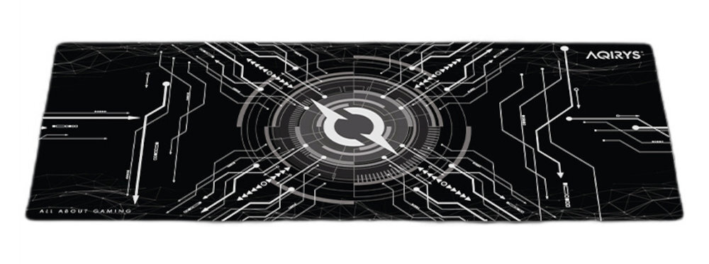 Podkładka AQIRYS Gruis Wodoodporna powłoka zabrudzenia można usunąć wilgotną ściereczką - podkładka od góry pod skosem na białym tle