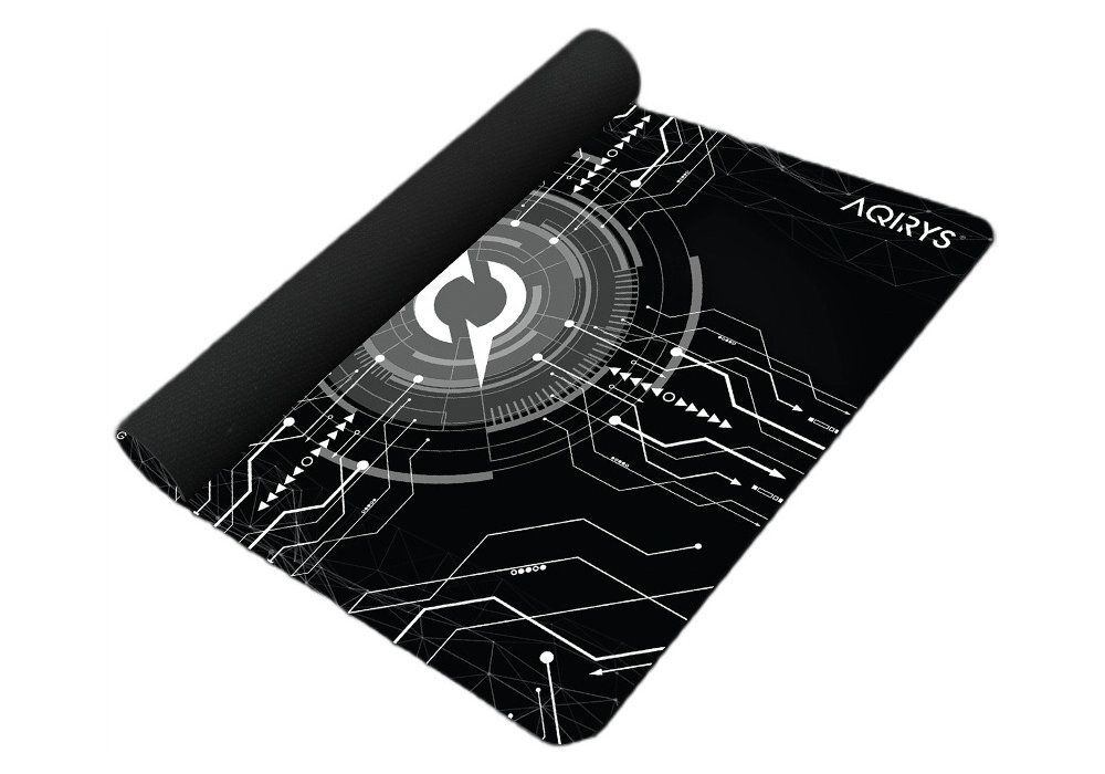 Podkładka AQIRYS Gruis Antypoślizgowa guma na spodzie nie przesuwa się - podkładka w połowie zwinięta na białym tle