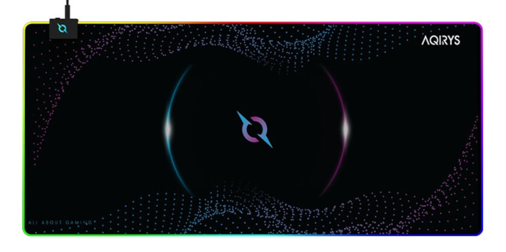 Podkładka AQIRYS Nebula Drift AQIRYS Nebula Drift Powierzchnia z mikrofibry czujnika optycznego lub laserowego jednolita faktura - podkładka od góry na białym tle