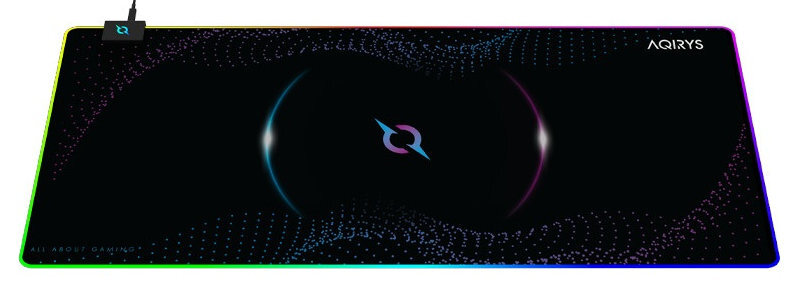 Podkładka AQIRYS Nebula Drift Wodoodporna powłoka zabrudzenia można usunąć wilgotną ściereczką - podkładka od góry pod skosem na białym tle