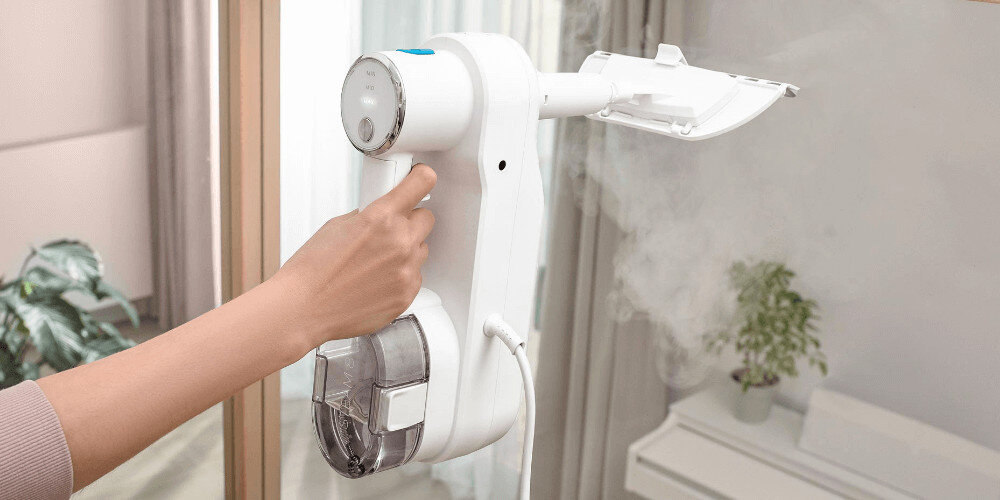 Mop parowy SENCOR Aquino SSC 6010WH 2w1 Praktyczny moduł ręczny ułatwia czyszczenie mycie kafalek fug umywalek tapicerek zasłon mebli możliwości Szybki system odłączania modułu 