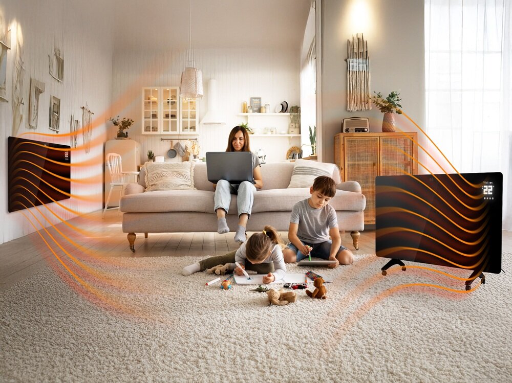 Grzejnik na podczerwień WEBBER IGH-720 ciepło bezpośrednio na osoby i przedmioty, komfort cieplny, szybkie dogrzewanie