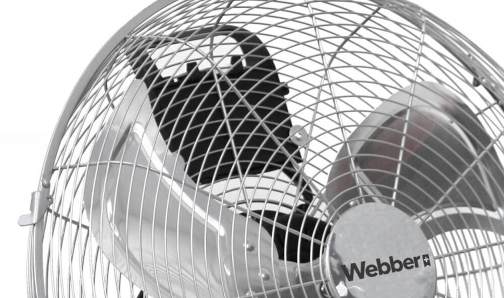 Wentylator WEBBER FF-400A Srebrny Mobilność i wygoda Praktyczny uchwyt  przenoszenie W kilka chwil