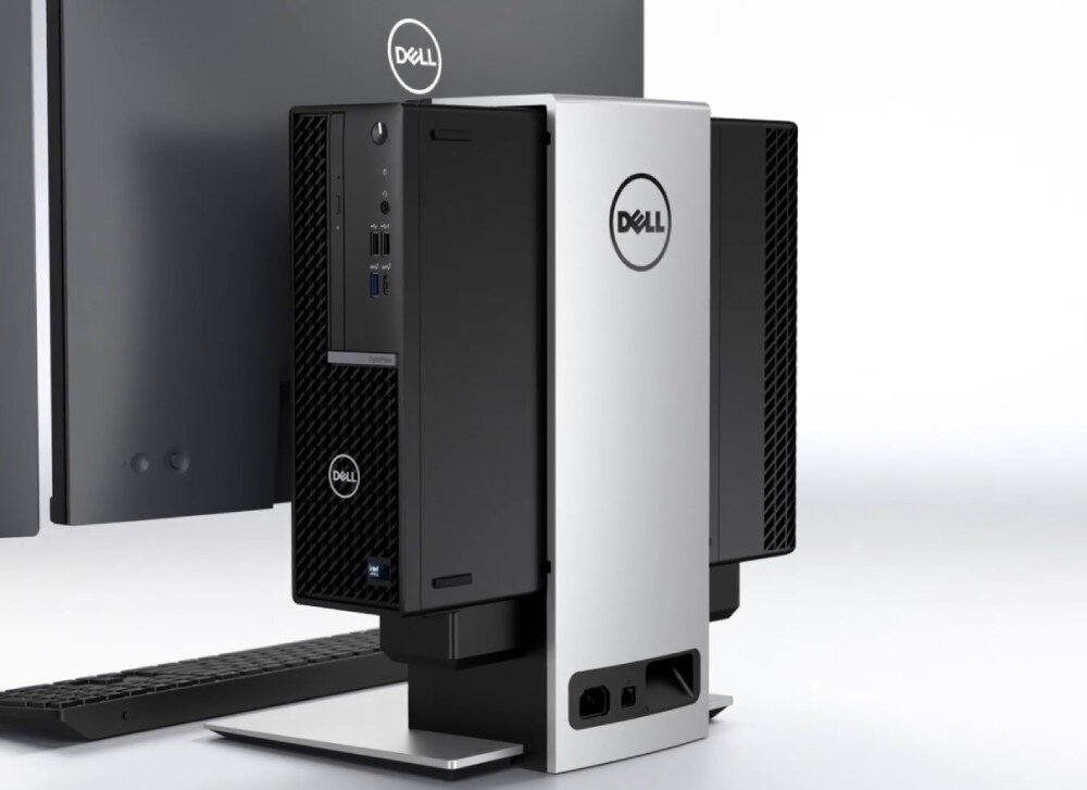 Komputer DELL OptiPlex 7020SF Komputer zamontowany za ekranem monitora w specjalnym uchwycie, moduł TPM, bezpieczeństwo, czujnik otwarcia obudowy