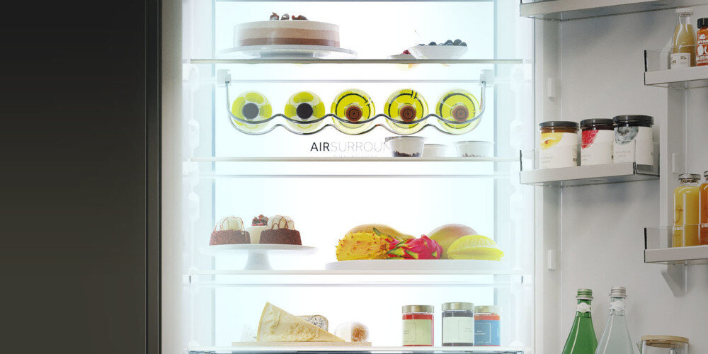 LODÓWKA HAIER HBW7719DT lifestyle Tylne oświetlenie DayLight LED tylna ściana widoczność ochrona oczu