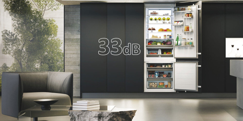 LODÓWKA HAIER HBW7719DT lifestyle Dyskretna praca urządzenia cicha praca 33 dB elegancja komfort