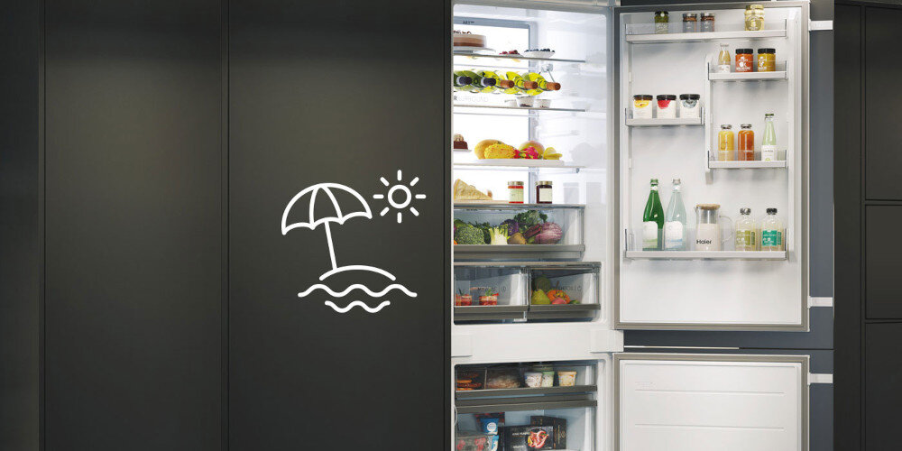 LODÓWKA HAIER HBW7719DT lifestyle tryb wakacyjny oszczędność energii niższe rachunki za prąd