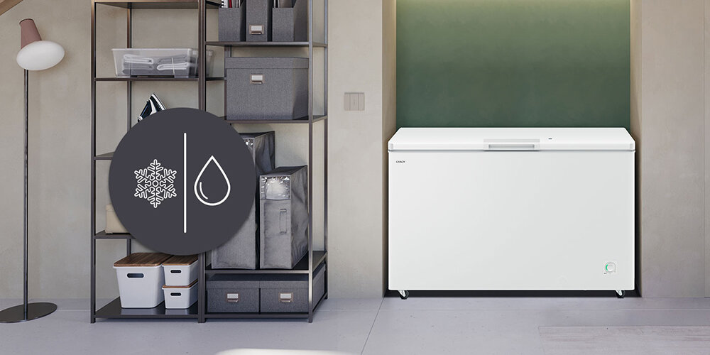 ZAMRAŻARKA CANDY CNCHQ2S420EW lifestyle animacja ikona zamknięta front półki dekoracje Zmieniaj jak chcesz Flexi-Switch