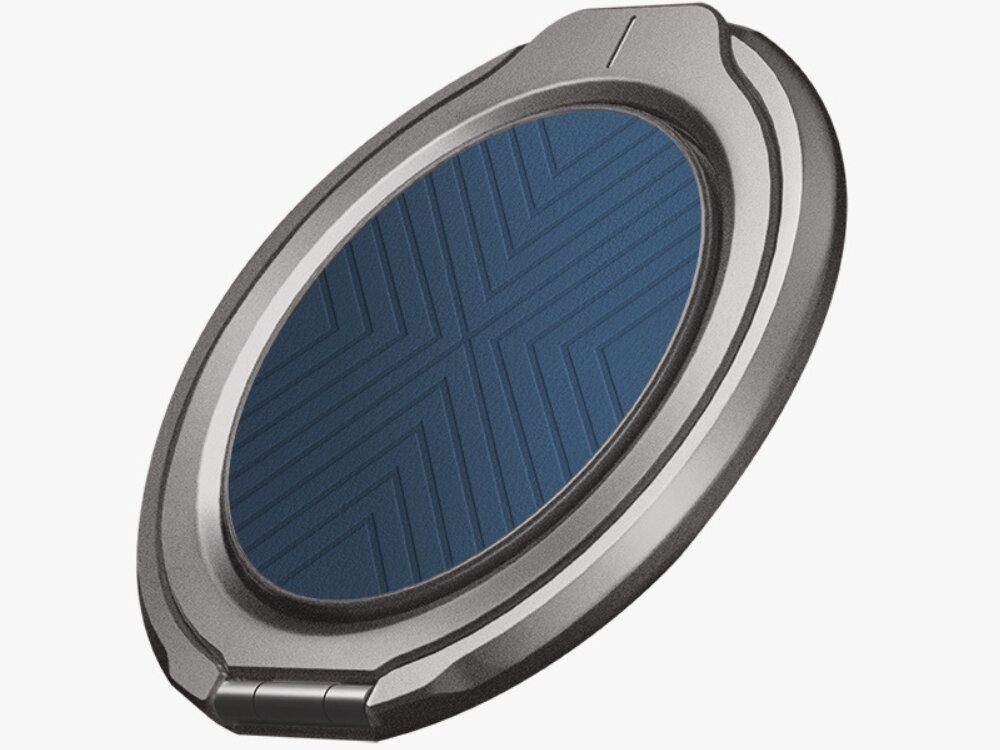 Uchwyt magnetyczny UNIQ GripFit 360 Magnetic Mount&Kickstand uchwyt na białym tle smartfon ergonomiczny kształt wspiera obsługę jedną ręką smukła forma