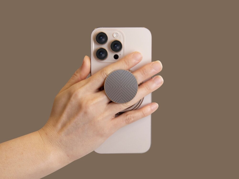 Uchwyt magnetyczny UNIQ GripFit 360 Magnetic Mount&Kickstand uchwyt przyczepiony do telefonu