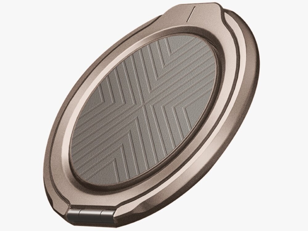 Uchwyt magnetyczny UNIQ GripFit 360 Magnetic Mount&Kickstand uchwyt na białym tle smartfon ergonomiczny kształt wspiera obsługę jedną ręką smukła forma