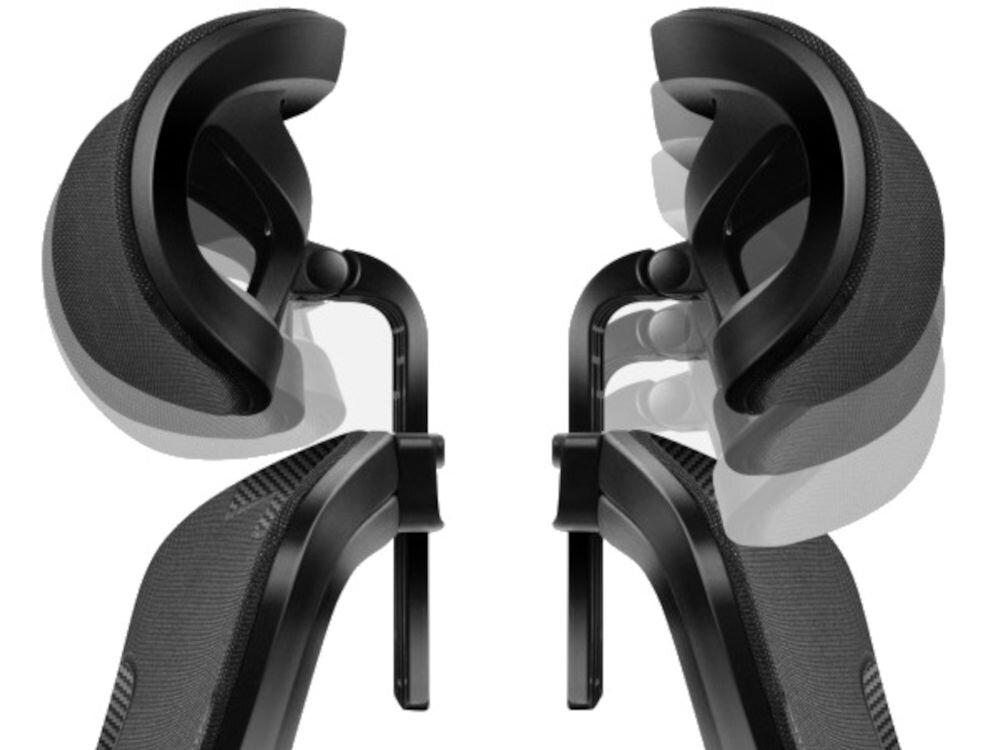 Fotel HUZARO Combat 7.3 Czarny prezentacja regulowanego zagłówka komfort solidne wsparcie dla karku i głowy ogranicza napięcia wraz z ergonomicznym oparciem tworzy kompletne wsparcie dla całego kręgosłupa