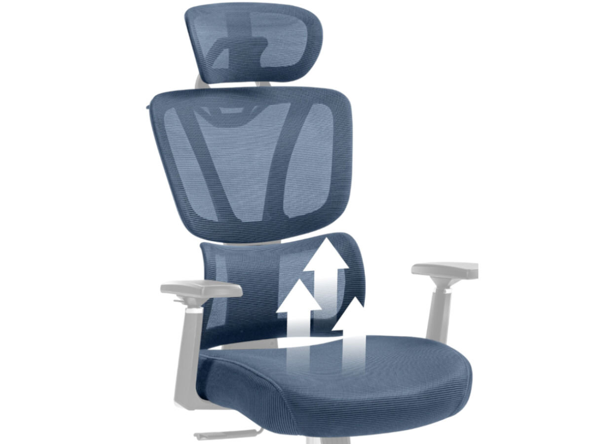 Fotel MARK ADLER Expert 4.6 Czarny, siedzisko, oparcie, mesh hd, sploty, na białym tle fotel z wizualizacją oddychania materiału