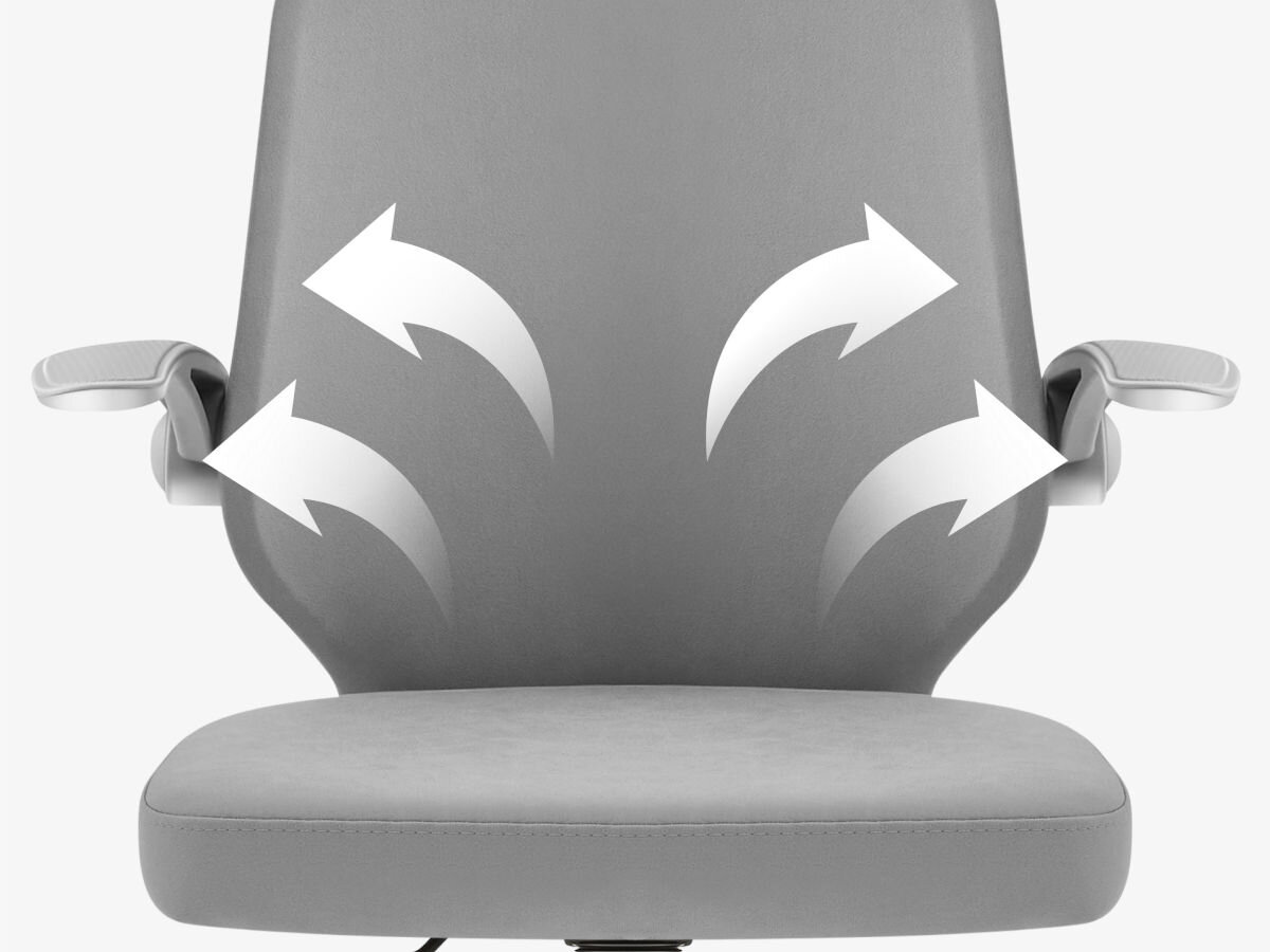 Fotel MARK ADLER Junior 4.0 Szary, wygoda, cyrkulacja, siedzisko, powietrze, na białym tle fotel z wizualizacją powietrza z siedziska