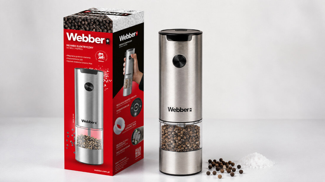 Młynek do przypraw WEBBER MK20B zdjęcie lifestyle Wygodne mielenie przypraw