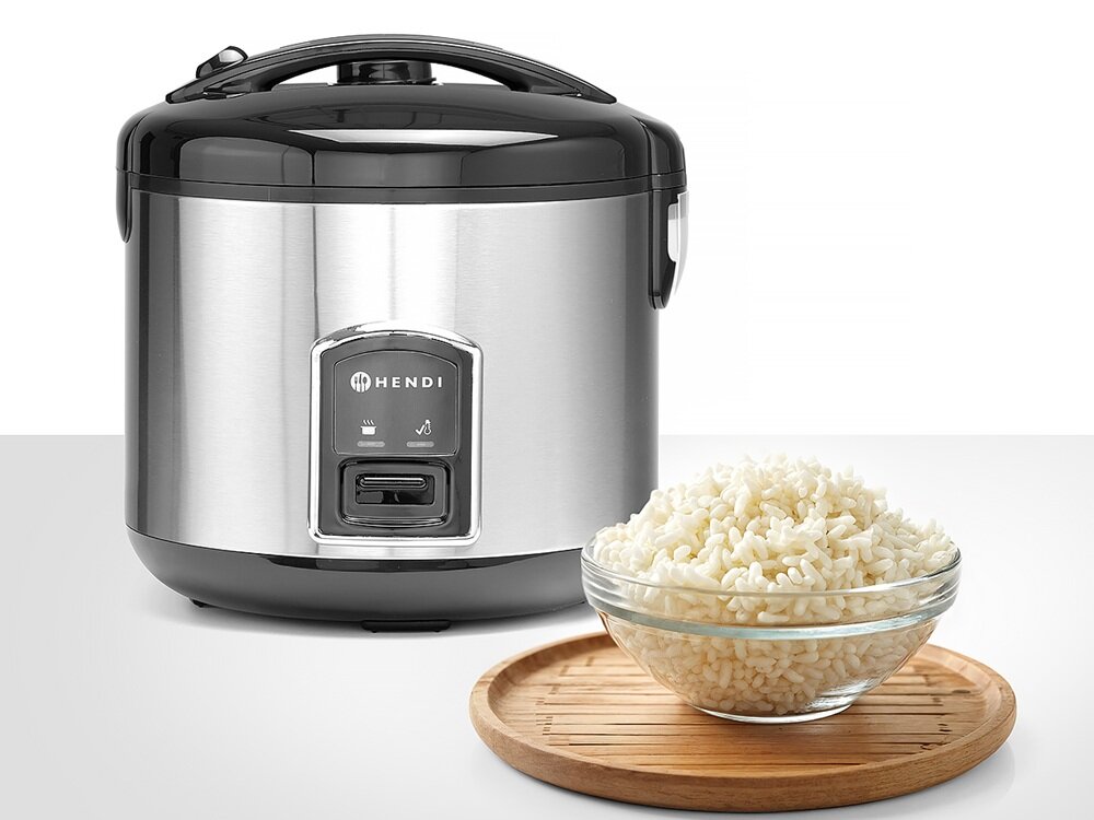 Ryżowar HENDI Profi Line 240410 stal nierdzewna, odporność na uszkodzenia, łatwiejsze utrzymanie czystości, pojemnik z aluminium, łatwiejsze mycie i przechowywanie