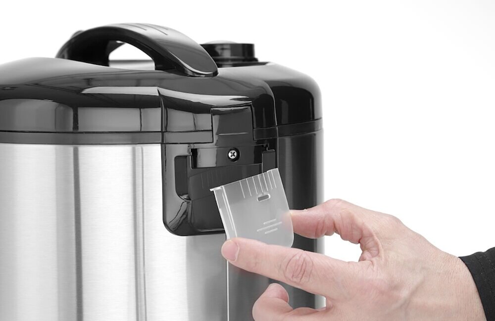 Ryżowar HENDI Profi Line 240410 wytrzymała pokrywa, łatwiejsze użytkowanie, wygodna rączka, silikonowa uszczelka, zachowanie szczelności