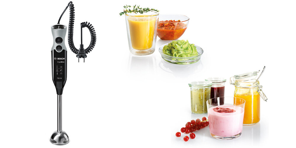 Blender BOSCH ErgoMixx MSM67170 zdjęcie lifestyle Spiralny przewód zasilający o długości do 2,6 m 