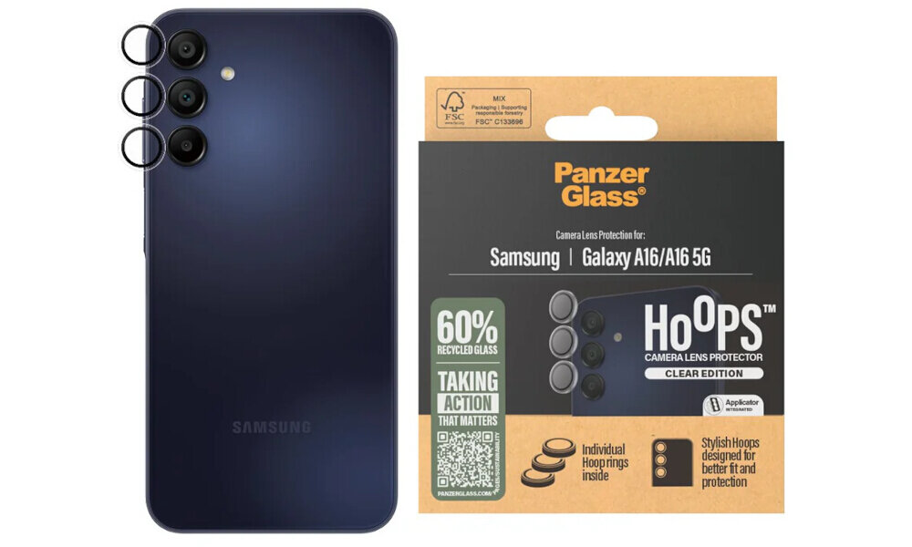 PanzerGlass Hoops szkło hartowane aluminiowa ramka styl i ochrona aparatu