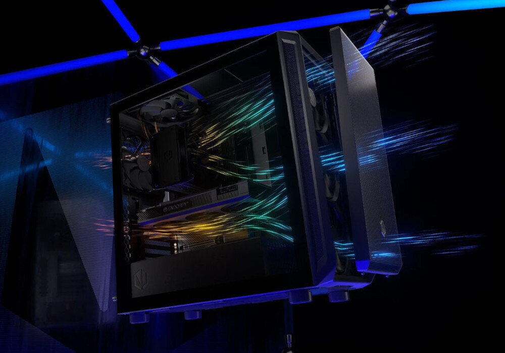 Komputer MAD DOG ENDORFY500AIR-I09WR32WH i5-14400F 32GB RAM 1TB SSD GeForce RTX4060 DLSS 3 Wi-Fi Windows 11 Home 
					stylowa obudowa ENDORFY Arx 500 Air wyposażona w siatkowy panel przedni, pięć 140-milimetrowych wentylatorów Stratus, przejrzysty panel ze szkła hartowanego, wygodny dostęp do złącz na górze obudowy, 2x USB-A 3.2 Gen. 1, USB-C, 2x port audio jack 3,5 mm, obudowa z uchylonym przednim panelem