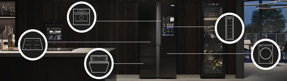 HAIER HCW9919FSGB inteligentne urządzenie dom kontrola ekran lodówka technologia wielofunkcyjne centrum sterowanie