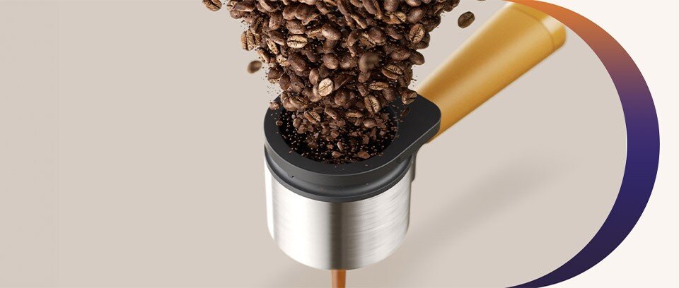 portafilter ekspresu Baristina z żółtą rączką