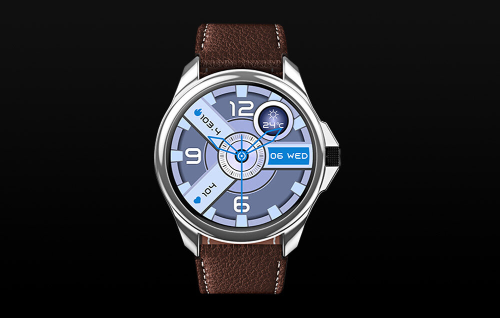 Smartwatch BLITZWOLF BW-AT3 na czarnym tle   