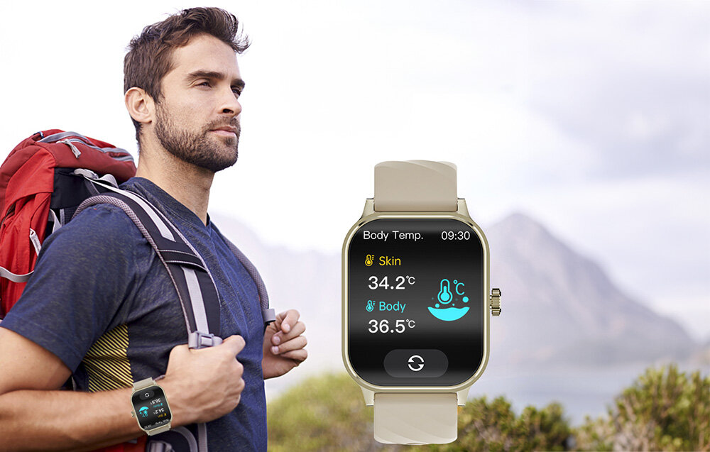 Smartwatch BLITZWOLF BW-HL5 człowiek na hikingu