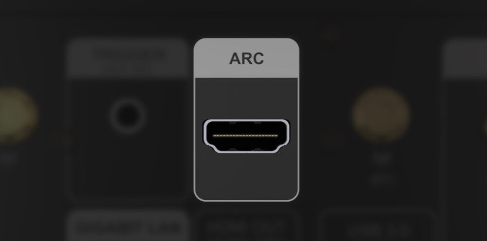Streamer odtwarzacz sieciowy EVERSOLO DMP-A6 Master Edition Gen 2 - Złącze HDMI ARC, zdjęcie złącza hdmi ARC