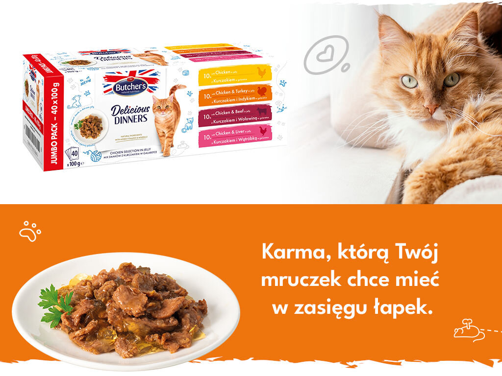 butchers delicious dinners kot grafika druga 40x100g