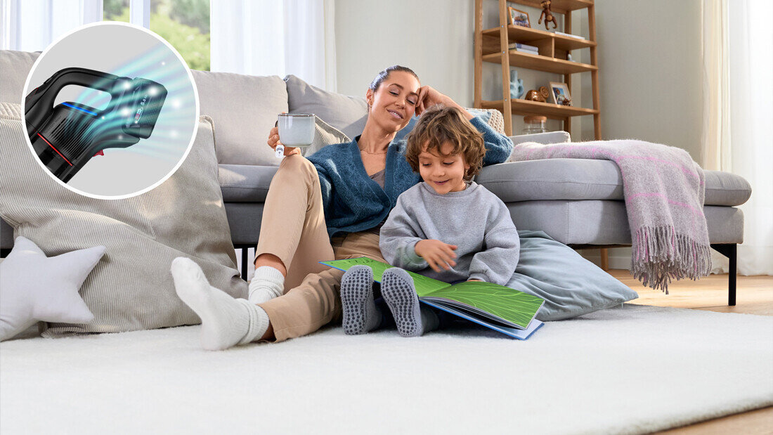 Odkurzacz BOSCH Unlimited 9 BSS931BHF System filtracji HEPA 99,99% mikroskopijnych cząsteczek kurzu** ze stali nierdzewnej wytrzymały filtr siatkowy higiena funkcja Rotation Clean higieniczne czyszczenie filtra Cartridge testy norma